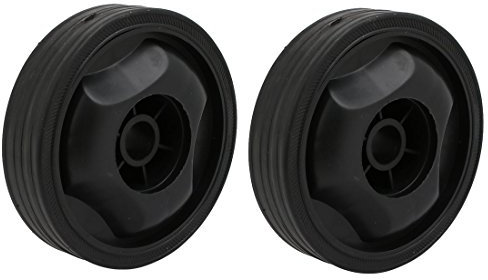 sourcingmap 115mmx16.5mm Plastic Air Compressor Replacement Parts Wheel Casters Black 2pcs