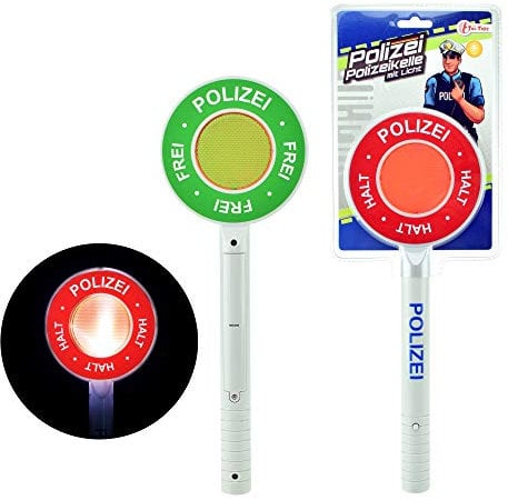 Toi-Toys - Deutsches Stoppschild mit Licht inklusive Batterien, Figur, 14864A, Mehrfarbig
