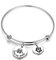 KUIYAI You are My Ohana Family Armband mit Hibiskusblüten-Anhänger, 0.79 inch, Edelstahl