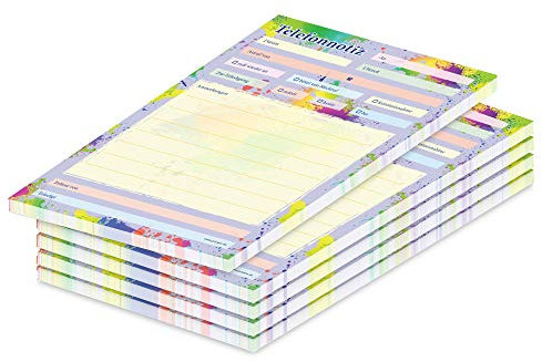 PRICARO Telefonnotizblock, A5, Splash, 5 Stück