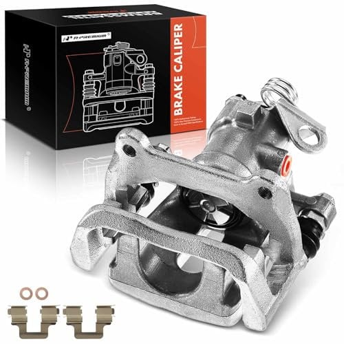 A-Premium Disc Brake Caliper Assembly with Bracket Compatible with Fiat 500 l4 1.4L 2012-2018 Rear Driver Side