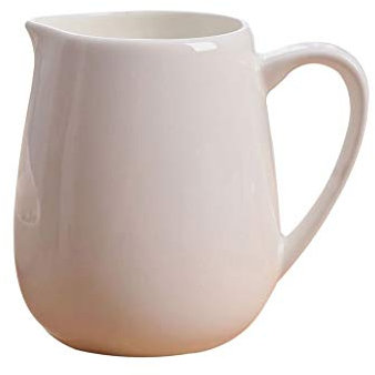 Cruche à lait Sauce traditionnelle Porcelaine Saucière avec soucoupe en porcelaine Saucière Saucière et plateau en céramique Marque Saucière avec fuselé Spout Porcelaine Saucière Pot à lait Saucière