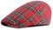 RICHTOER Newsboy Cap Beret Men Women Flat Caps Summer Plaid Hat Outdoors (Style1 Red)
