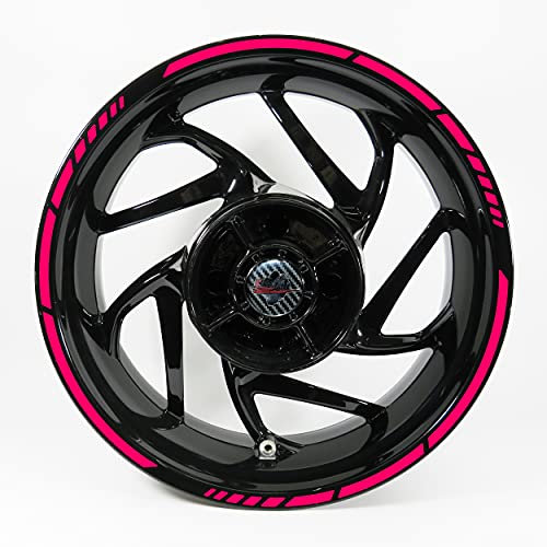 Felgenrand Aufkleber Motorrad Neon Pink 9mm GP Style 17 Zoll 700905VA