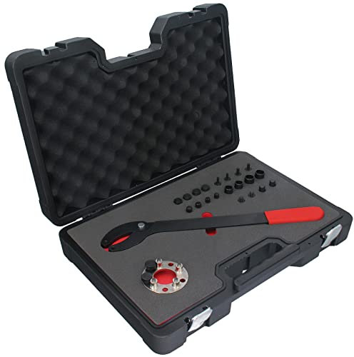 GEPCO Zahnriemen Wechsel-Satz Gegenhalter Nockenwelle Werkzeug kompatibel mit VW Golf, Passat, Polo, Touran Audi A1, A3, A4, A5, Q2, Q3, Seat Ibiza, Leon III Skoda Fabia, Octavia, Superb T10172 T10554