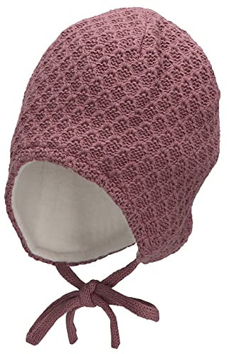 Sterntaler Baby Mädchen Strickmütze GOTS Mit Bindebändern - Aus Baumwolle - Lila, 41