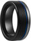 COPAUL 8 mm Silber Schwarz Loop Wolfram Line Ring Graviert Blau gerillt Ehering Ringe für Männer Frauen Größe 59 (18,8)