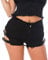 Odizli Ledershorts Damen Lack und Leder Mini Tight Bikini Shorts Frauen Hotpants Festival Rave Techno Pole Dance Outfit Lara Croft Kostüm Halloween Karneval Party Faschingskostüme Schwarz 06 M