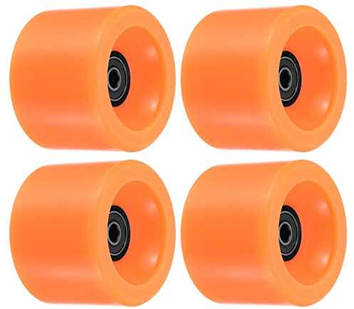 PATIKIL 4Pack 70mm 78A Langboard Räder mit Schwarz ABEC-9 Lager Rad Orange