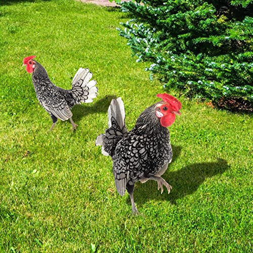 Huhn Gartendeko Gartenstecker Tierfigur Huhn Handgefertigt Huhn Gartenstatue Dekorative Henne Huhn Gartenstecker Gartenfigur Deko Für Garten Outdoor außen Garten Terrasse und Balkon Deko
