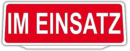 SIGNAL SAFETY Clip Klemmschild Einsatzschild für Die Sonnenblende | Dienstschild | Im Einsatz Retroreflektierend