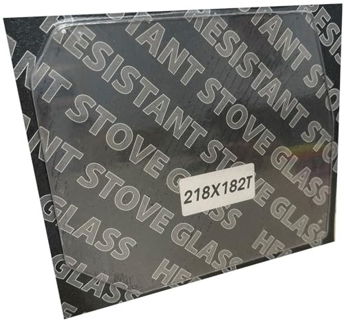 Chimsoc Cristal de repuesto para estufa Hunter Herald 5/6/7 (nuevo) puerta doble (218 mm x 182 mm en forma)