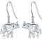 Elefanten Ohrringe Damen Silber 925 Elefanten Schmuck Geschenke für Frauen und Mädchen