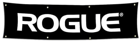 Rogue Fitness Gym Banner Flagge, 6,4 x 2,4 m, für Zimmer, Wand, Garage, Männerhöhle, Außen-/Innendekoration