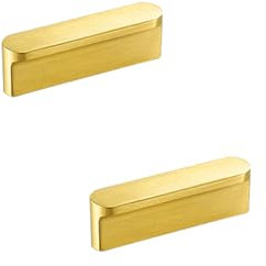SZLXJMFL Möbelgriff Vintage Messing, 2 Stück Schubladengriffe Gold, Massive Messing | Eloxierte Oberfläche, Lochmitten: 32-850 mm T-Zuggriffe, Schrankgriffe Mit Befestigungsschrauben-50mm/2in