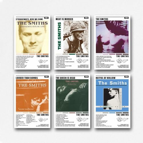 beeto The Smiths Album Set mit 6 Poster auf Leinwand, 90er-Jahre, Wandkunst, ästhetische Poster, 20 x 30 cm