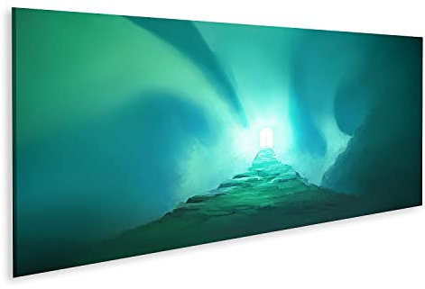 islandburner Tableau sur toile Paysage Fantastique Aurores boréales Scandinave Valhalla Portes Nature Images murales Poster