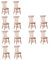 UPKOCH 12 Pcs Mini Chair Kid Toy Tiny Furniture Playhouse Accessories Household Decor Small Home Decor Dollhouse Miniatures Kids Toys Decor for Table Desk Decor Wooden Bamboo Decorations