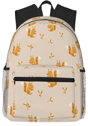 Novastar Reise-Laptop-Rucksack für Damen und Herren – Einfacher, niedlicher Eichhörnchen-Rucksack, leichter Rucksack mit verstellbaren Tragegurten, wasserabweisend, Strandrucksack, Reiserucksack mit