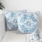 OYIMUA Boho Kissenbezug 45x45 Hellblau Kissenbezüge Samt Weich Deko Sofakissen 2er Set Kissenhülle Quadratisch Couchkissen Vintage Abstrakt Dekokissen Kissen Aesthetic Deko Wohnzimmer Modern