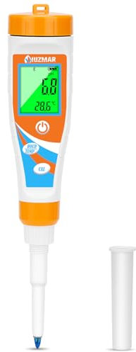 UIUZMAR pHMetro per Alimenti Intelligente, Misuratore di pH per Lievito Madre, Piaccametro per Alimenti, pH Metro per Impasti e Liquidi, Cibo, Cosmetici, Carne, Birra, Piscina, Acquario