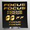 Kit adesivi compatibile con telaio MTB Mountainbike e casco | decals sticker Decalcomanie bici scritte loghi | Stickersland® - Focu (Oro Metallizzato Opaco)