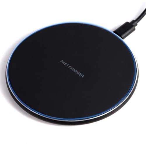 Fast Wireless Charger,Wireless Charging Pad Compatible with iPhone 16/15/14/13/12 Pro Max/SE/XR AirPods;Max 15W Fast Charge for Samsung Galaxy S24/S23/S22/S21/Note/Pixel,LG (Black)