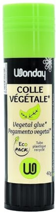 WONDAY - Bâton de Colle Végétale à Base d'Amidon 40 g Sans solvant. Non toxique pour coller facilement
