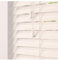 White Oak 50mm Faux Wood Venetian Blinds Fine Grained With Strings 120cm Drop 200cm Wide