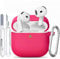 Für AirPods 4 case Schutzhülle [2024 Modell] – für Apple AirPods 4 Weiche Silikonhülle. Generation | Kratzfester Stoßschutz & Reinigungsset & Schlüsselanhänger (B8-Rose)
