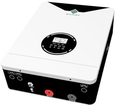 SUMRY Wechselrichter 12V/24V auf 230V, 2300W/4200W Hybrid Wechselrichter für Solarspeicher, mit 100A MPPT Laderegler, Spannungswandler für AGM, Lithium, LiFePO4 Batterie, für Haus, Balkon PV-Anlage