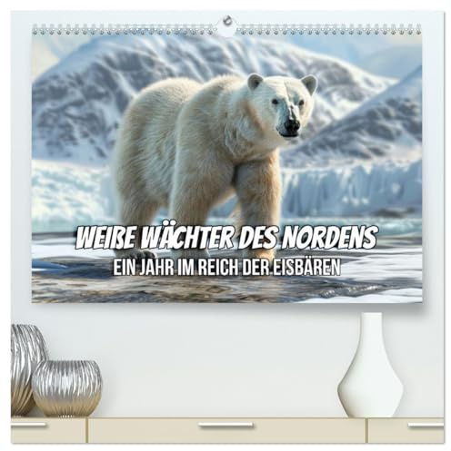 Weiße Wächter des Nordens: Ein Jahr im Reich der Eisbären (hochwertiger Premium Wandkalender 2026 DIN A2 quer), Kunstdruck in Hochglanz: Eisbären - Tierische Wunder unseres Planeten (CALVENDO Tiere)