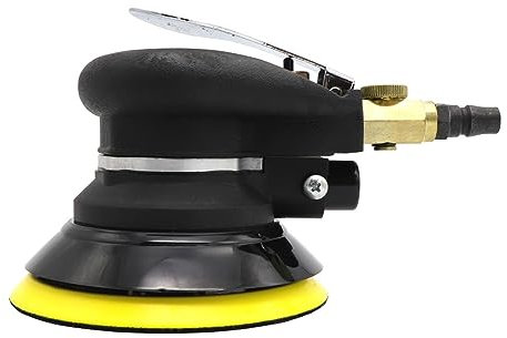Esmeriladora de banco Lijadora neumática de aire de 5 pulgadas y 10000RPM for herramienta de cuidado de pintura de coche, máquina pulidora, pulidora de trabajo de madera