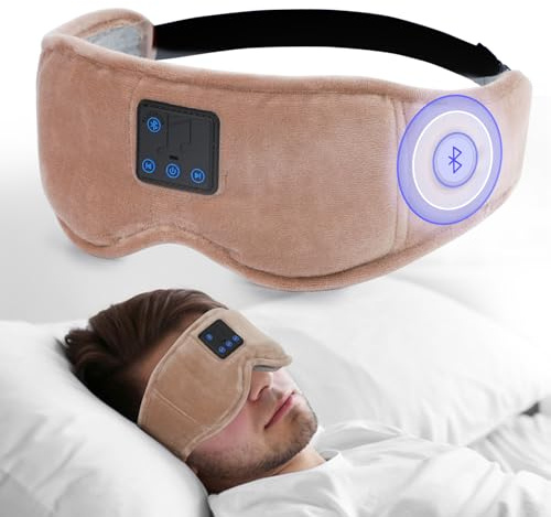 GNEGNI LIFE Bluetooth 5.4 Sleep Mask Headphones | 3D Soft Music Eye Mask with 10 Hrs Playtime for Side Sleepers,Shift Work,Restful Sleep Headphones for Travel/Office/Meditation