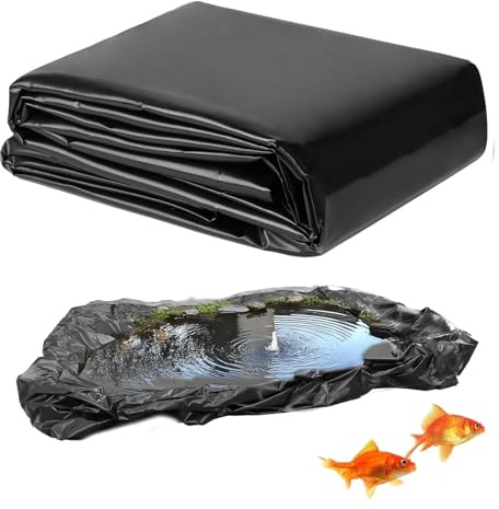 Gguwug Bassin pour Poisson Exterieur 5x8.5m Liner Bassin Bâche D'étang,Bache Bassin,Bâche pour Étang,Revêtement de Bassin en Caoutchouc, Étang Liner,pour Bassin Koi, Cascades d'eau