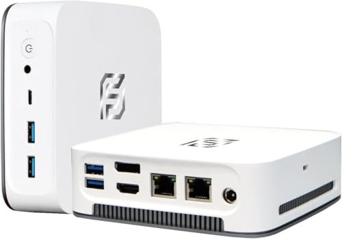 FUNYET Mini PC Win 11 Pro, Alder Lake-N95(hasta 3.4Ghz, 15W) 16GB DDR4 RAM 512GB SSD, Desktop Computer 4K, HDMI+DP/RJ45/WIFI/BT/USB3.2, Blanco