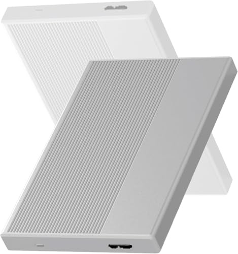 Disque dur externe USB 3.0 de 1 To - Stockage et extension de mémoire - Disque dur externe de sauvegarde pour ordinateur portable/ordinateur/MacBook/ordinateur de bureau - Argent