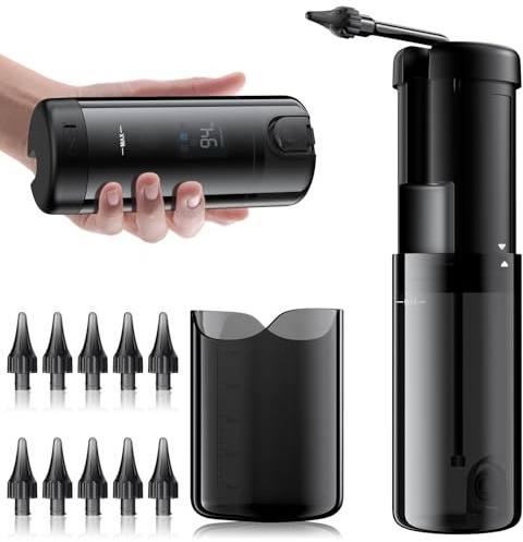 OHFAMO Removedor de Cera Oídos Limpiador de Oídos Lavado Oídos Ducha Oído para Adultos - Limpiador Oídos Eléctrico 5 Modos Pantalla LCD IPX5 Dispositivo Limpieza Oídos Recargable Ear Cleaner
