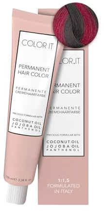 COLOR.IT by BM - Permanente Haarfarbe in Salonqualität, 100ml (CONTRAST ROT, 1er Pack)