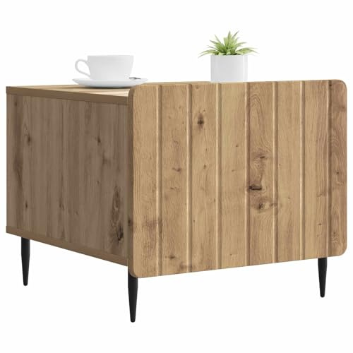 vidaXL Couchtisch Artisan-Eiche 49 x 50 x 42 cm Holzwerkstoff, Eleganter Vintage Couchtisch, rechteckig, mit Zwei Ablagen, stilvolles Möbelstück für Dein Wohnzimmer