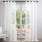 Topfinel Gardinen Wohnzimmer Stores Gardinen mit Ösen Weiß Voile Vorhang Halbtransparent Moderne Leinenoptik Vorhänge Kinderzimmer Gardinen Kurz Fenster 215x140 cm (HxB) 2er Set