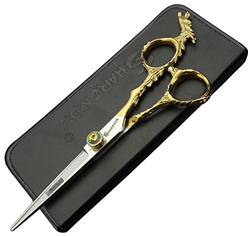Friseurschere Friseurschere Friseurschere Superscharfe Friseurschere 6/7/7.5/8/9 Zoll Schere zum Schneiden von Haaren, stabiles Handgefühl (6 Zoll flach)