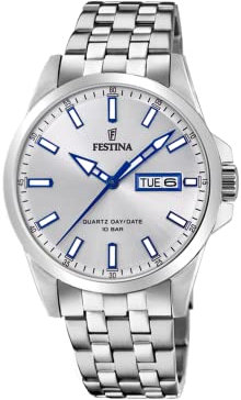 Festina Hommes Analogique-Numérique Quartz Montre avec Bracelet en Acier Inoxydable