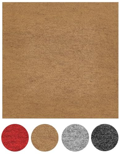 andiamo Teppichfliesen selbstklebend und zuschneidbar 40 x 40 cm - Bodenbelag aus Nadelfilz zuschneidbare Filzplatten selbstklebend 16 m² - 100 Stück Standard Beige