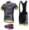 MOXILYN Herren Radtrikot Set Schnelltrocknend Rennrad Fahrrad Shirt + Trägerhose mit 9D Gel gepolstert MTB Reiten Kleidung Kit