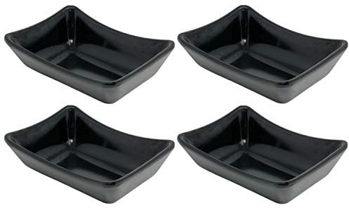 Set di 4 ciotole in melamina, colore nero, 757