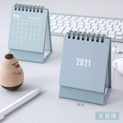 Kalender Kalendarien 2021 Einfache Mini-Desktop-Papier Einfache Kalender Dual Daily Scheduler Tischplan Jährlicher Agenda Organizer Kalender Terminkalender (Color : 2)