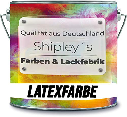 Shipley's Farben & Lackfabrik Latexfarbe Dispersionsfarbe strapazierfähige abwaschbare Wandfarbe in vielen exklusiven Farbtönen (2 l, Koralle)