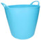 KOTARBAU® Elastischer Gummitrog 26L Türkis Fluo mit Tragegriffen Universal Flexibler Gartenkorb