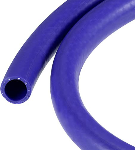sourcing map Tuyau de chauffage sous vide en silicone 19 mm ID 1 m 101 psi 392F Bleu renforcé haute température pour moteur